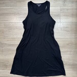 Eddie Bauer Black Athletic Sports Bra Mid Tight Dress Pockets Stretchy Women's M